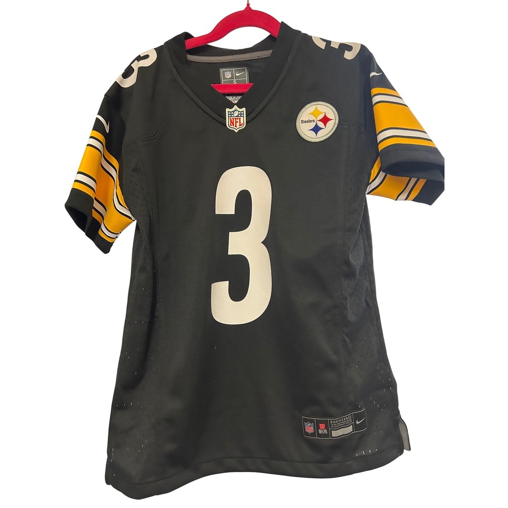 Nike‎ Youth Russell Wilson Steelers Jersey Black Gold Size S NFL Football
